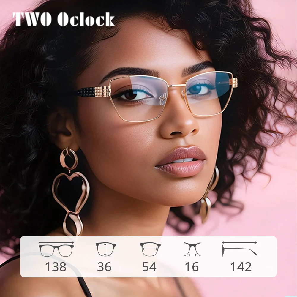 

Trendy Women's Glasses Frames Blue Light Block Glasses for Women Spring Hinge Metal Narrow Prescription Frame Zero Clear Lenses