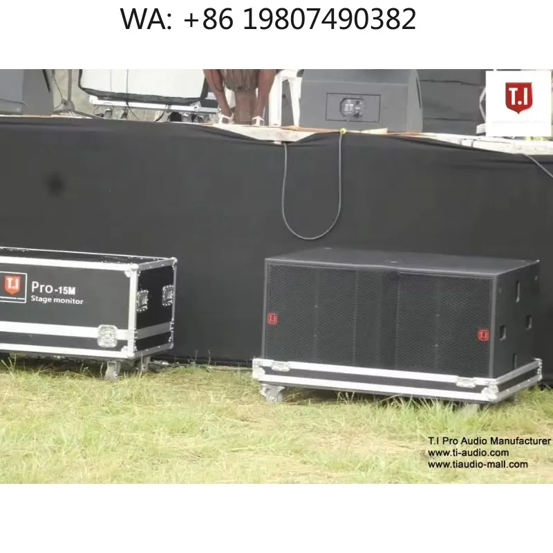 Dual 10 Inch Two-Way Waterproof Passive Line Array Speaker, High End Powerful Audio Gear for Outdoor Stage Live Sound Projects