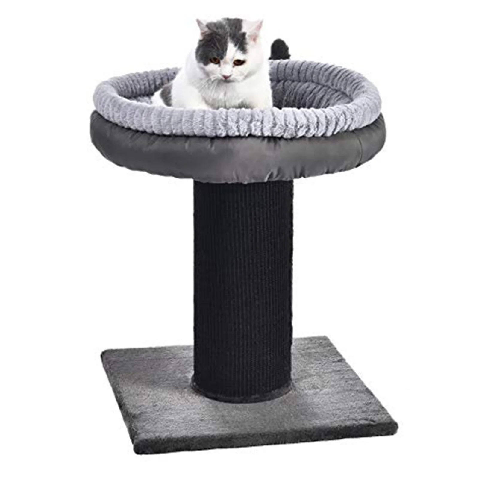 Large Cat Scratching Post with Platform Bed Cat Scratcher Tree Perch with Hammock Interactive Scratcher for Kittens Pet Supplies