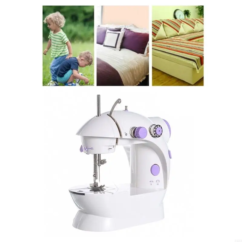 

F68D Mini Portable Hand Sewing Machine Quick Handy Stitch Sew Clothes Fabrics Machine