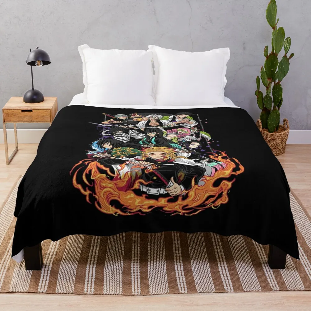 Hashira Demon Slayer T-Shirts Gift For Fans, For Men and Women Throw Blanket Winter beds Thermals For Travel Blankets