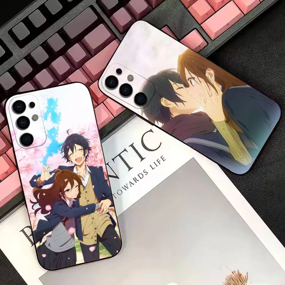 Anime H-Horimiya Izumi Miyamura   Phone Case For Samsung S26,S25,S24,S23,S22 Black Soft Protective Phone Case