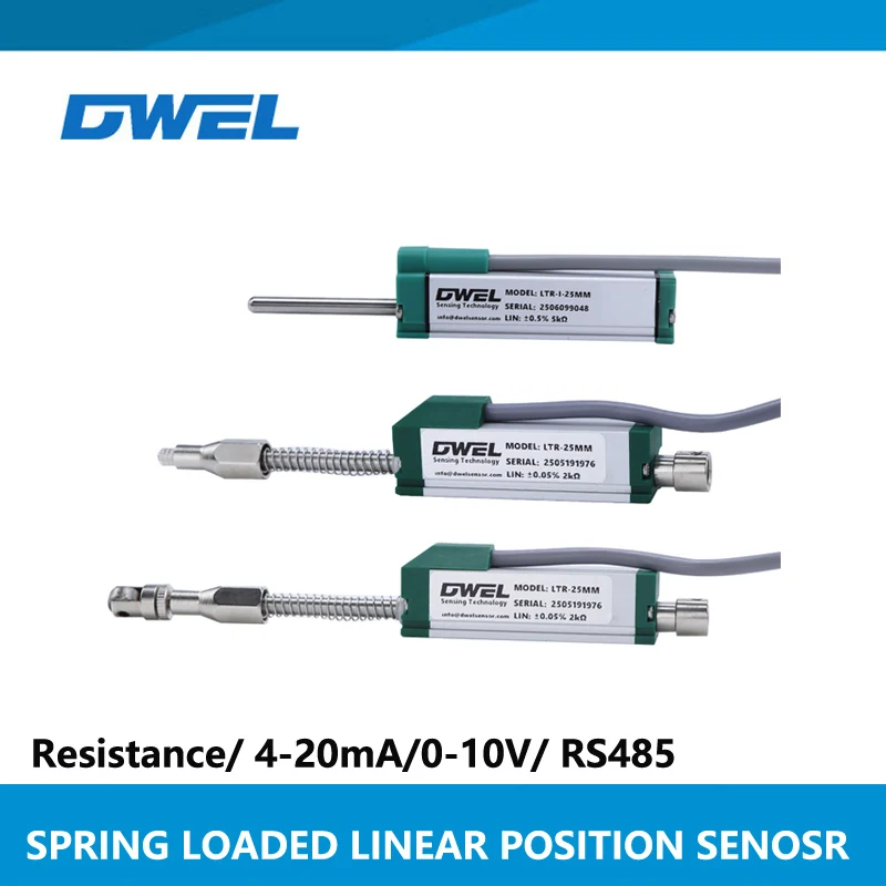 DWEL LTR KTR Linear Return Spring Displacement Sensor Ruler Displacement Position Transducer Internal and External Spring