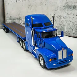 Die-casting Alloy Semi-trailer Toy Car Model 1:24 Scale Simulation Flatbed Tractor Tractor Vehicle Static Decoration Boys Gifts