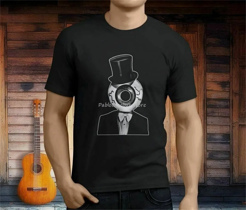 Новинка! Мужская черная футболка с круглым вырезом, размеры США