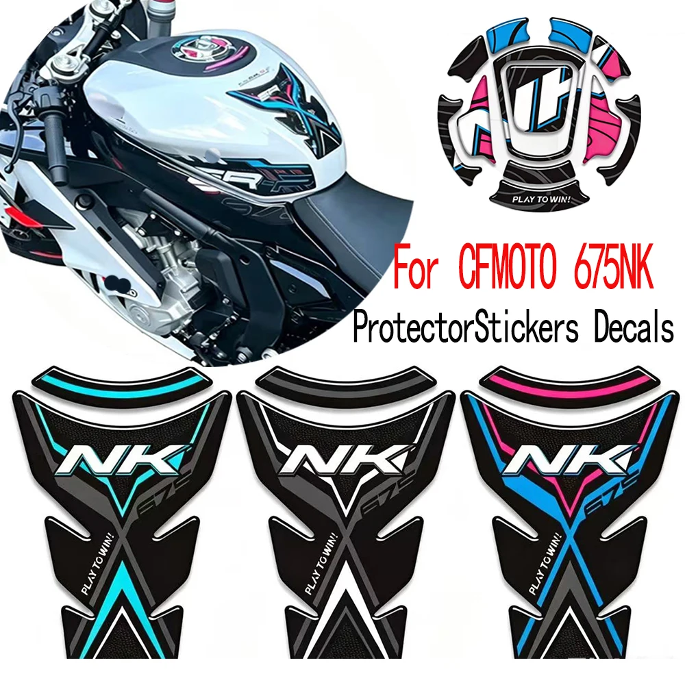 For CFMOTO 675NK 675 NK 2024 2025 Motorcycle accessories Tank Pad Side Grips Gas Fuel Oil Knee Protector Stickers accessories 2