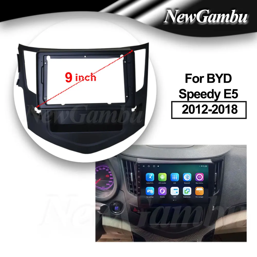 

9 Inch Car Radio FIT For BYD Speedy E5 2012-2018 Fascia Dash Kit Install Console Panel Plastic Fascia Dashboard Plane Frame