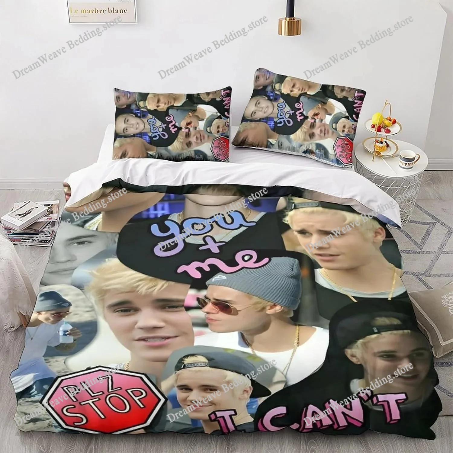 

Singer Justin Bieber Bedding Set Duvet Cover 3d Bedding Fashion Design Decoration King Duvet Cover Set Double Bed Set Bedding