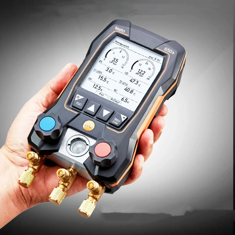 

550s Intelligent Digital Display Refrigerant Meter with Bluetooth-compatible and Two-way Valve Group