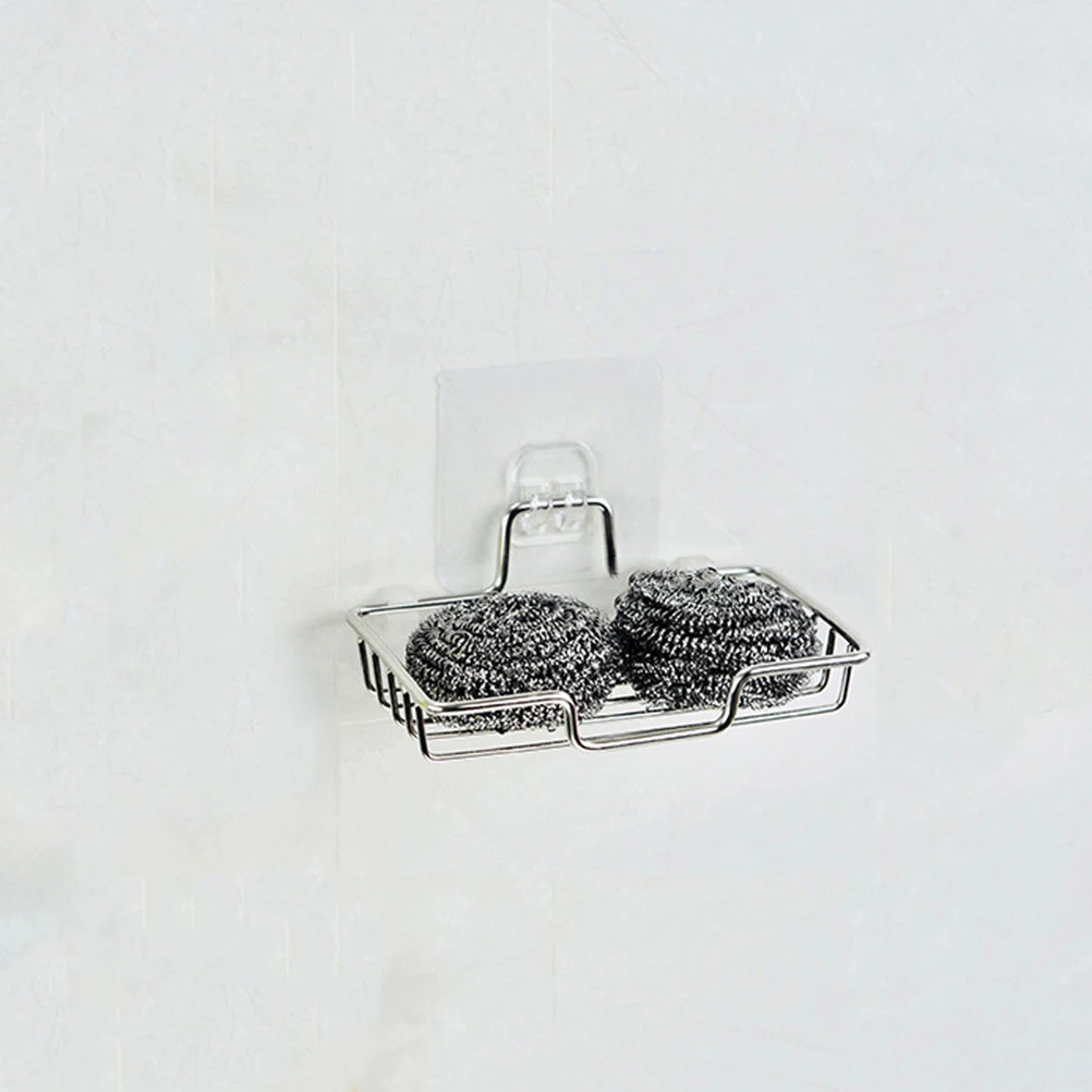 

2Pcs Stainless Steel Soap Holder Draining Dish Sucker Rack No Punching Ideal Bathroom Kitchen Tiles Walls Glass Surfaces Shower
