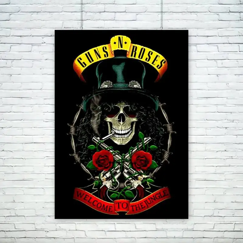 Vintage Rock Music Band G-Guns N Roses POSTER Wall Pictures For Living Room Fall Decor