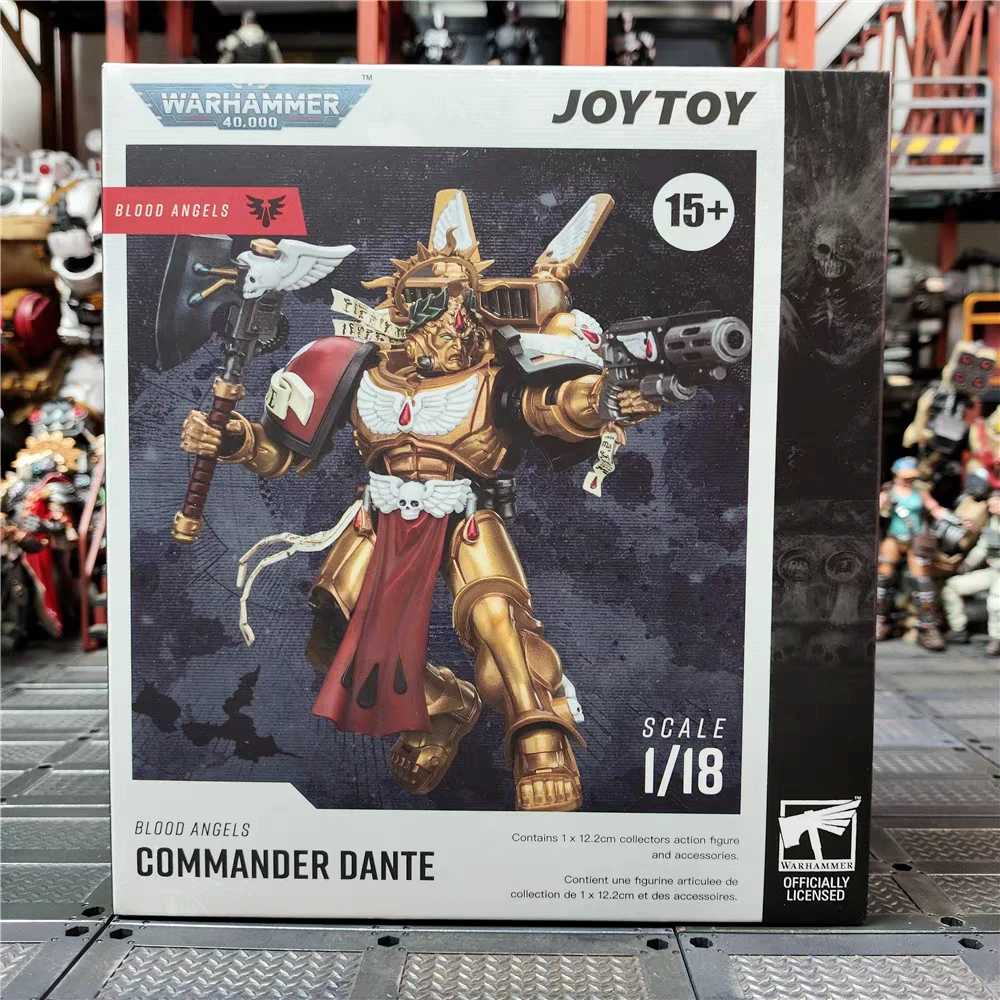 In Stock Original Genuine JOYTOY Warhammer 40k 1/18 Action Figure Blood Angel Commander Dante Military Series