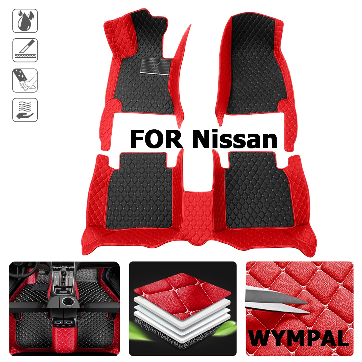 

Car Floor Mats For Nissan Altima Rogue Note Navara Tiida Leaf Versa Car Accessories