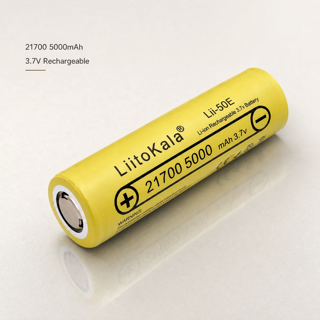 21700 Rechargeable Battery 3.7V 5000mAh 5C High Power Cell for Flashlights and Electronic Products Lii-50E
