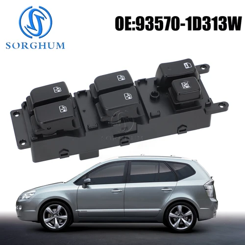 Imagen 1 del producto 93570-1D313W interruptor de ventana eléctrica botón de Control de elevación de vidrio frontal para Kia Carens (UN) 2006 2007 2008 2009 2010 2011 2012