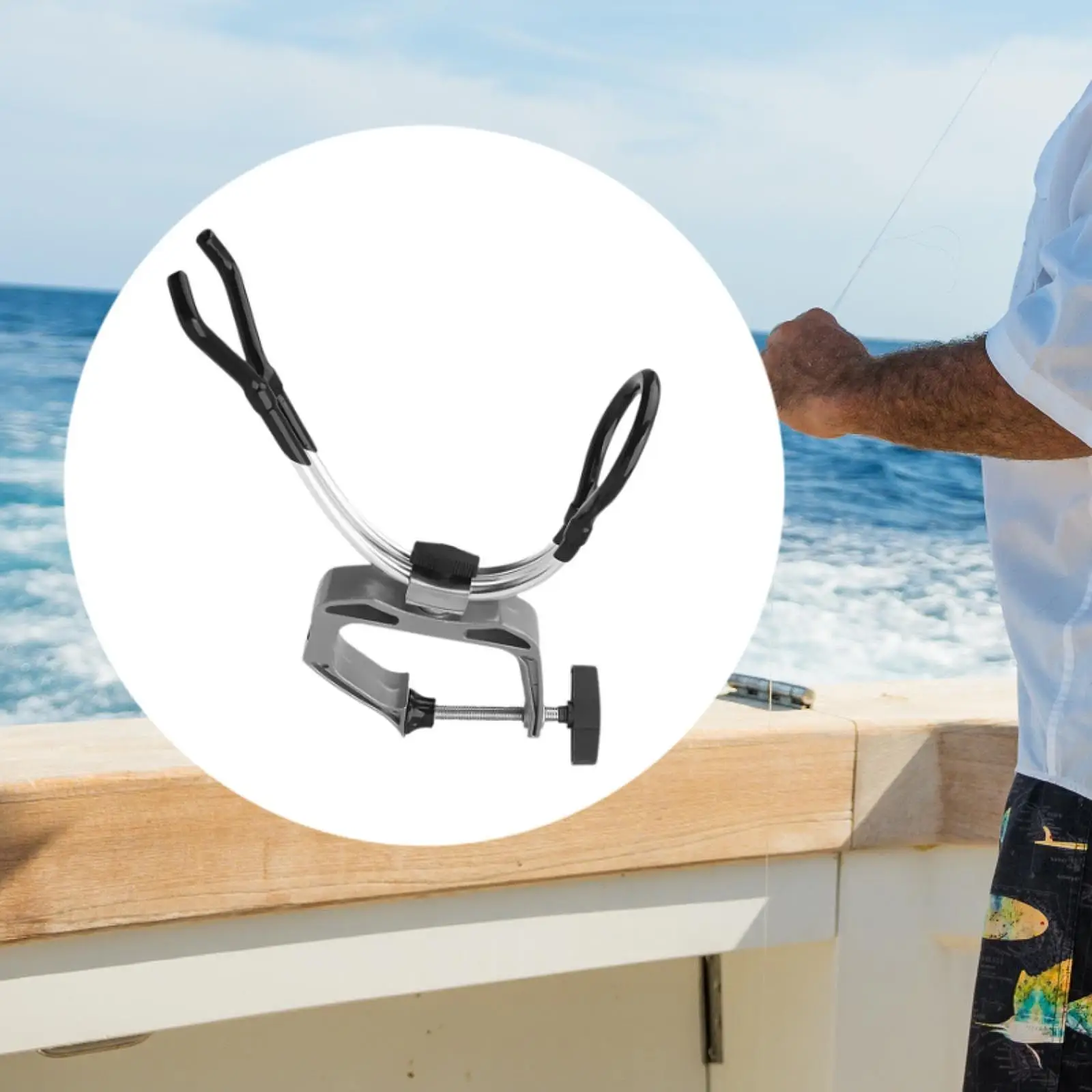 

Boat Fishing Rod Holder Multipurpose Accessory Fishing Pole Bracket Professional