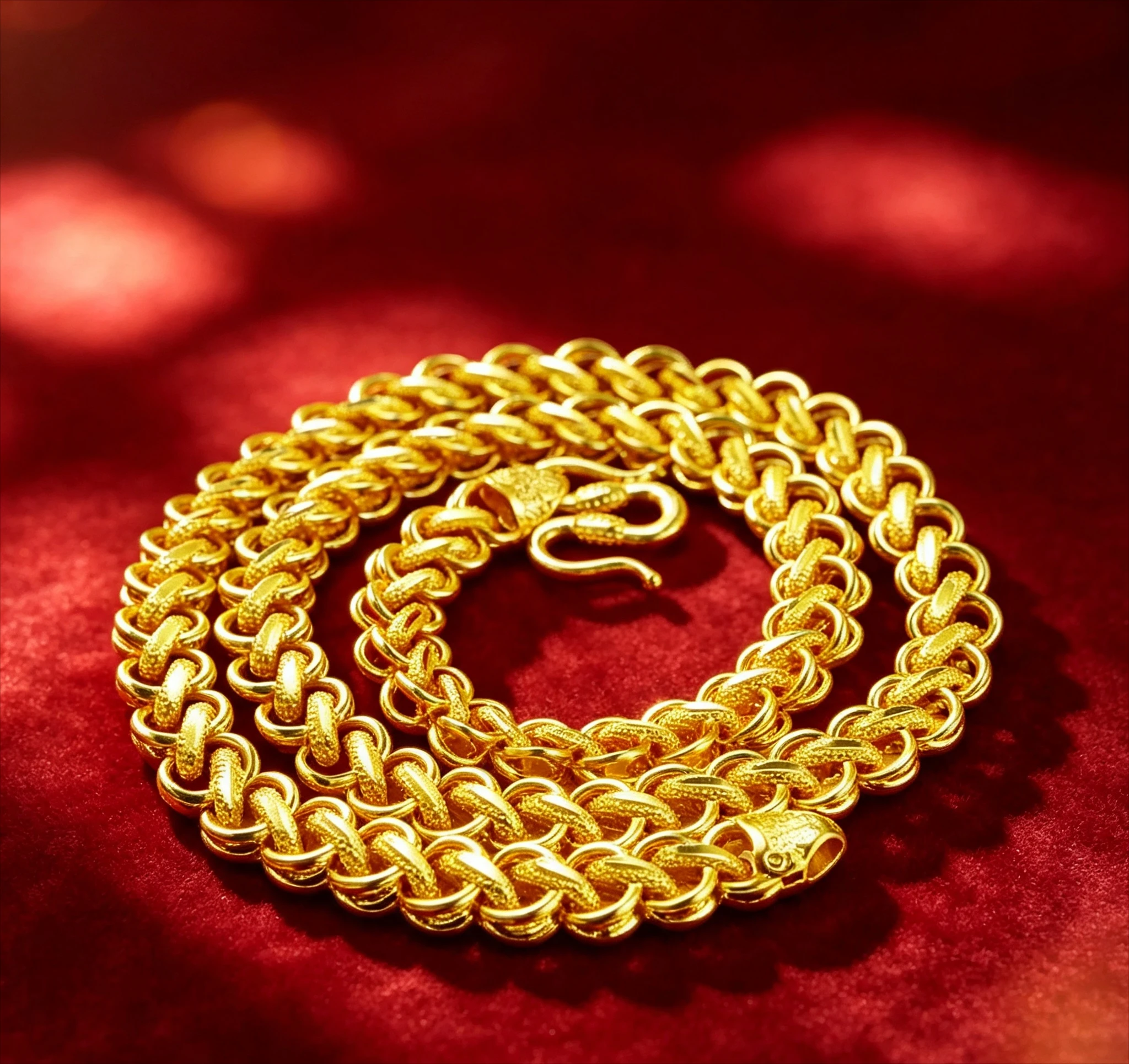 Gold Shop Presents 9999 24K Real Gold Necklaces, Men's and Women's Models, Fortune - filled Boss Giving gifts for friends