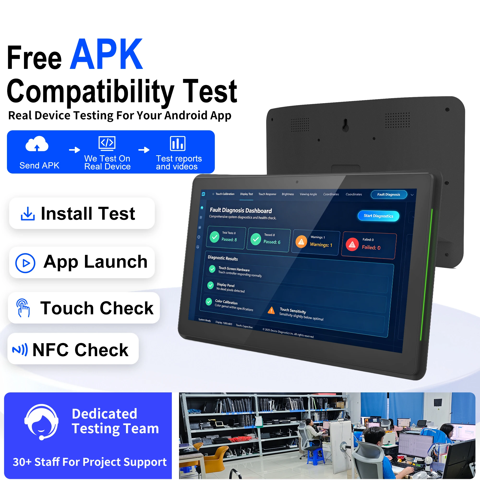 WA1568T 15.6 Inch Rk3568 2+16GB Android 11 NFC RFID WiFi 6 10 Point Touch RGB LED Wall Mount Commercial POE Android Tablet