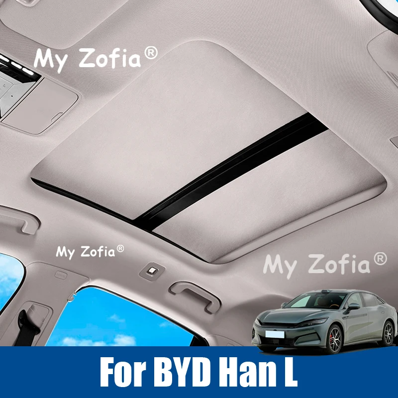 

For BYD Han L 2025 2026 Car Electrostatic Sunshade Sun Protection Sunroof Covers Glass Skylight Summer Cooling Accessories