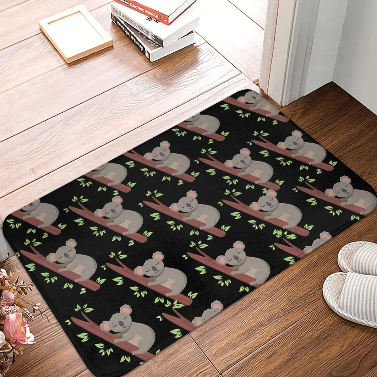 Koala Australian Animals Bathroom Mat Lying On A Branch Doormat Flannel Carpet Outdoor Rug Home Decor