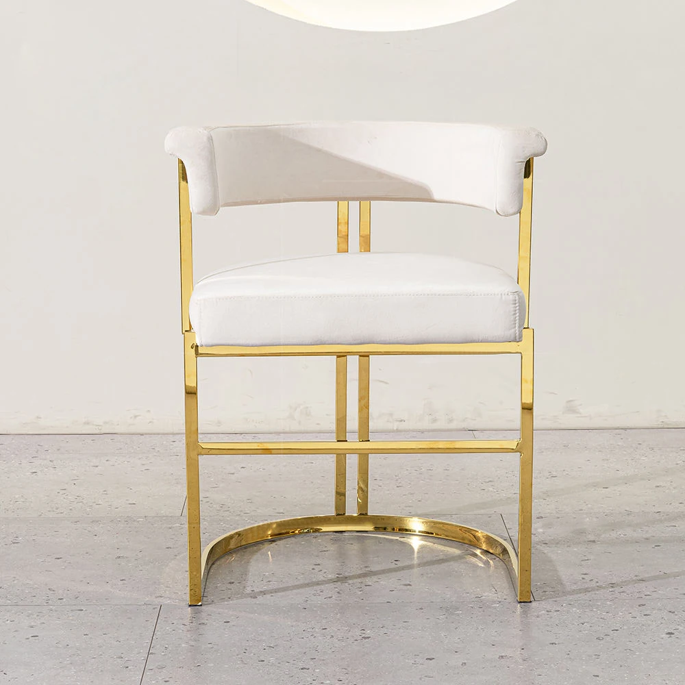 &c Stainless Steel Dinner Room Furniture Foshan Supplier Dinning Chairs Modern Chrome Gold Luxury Dining Chair