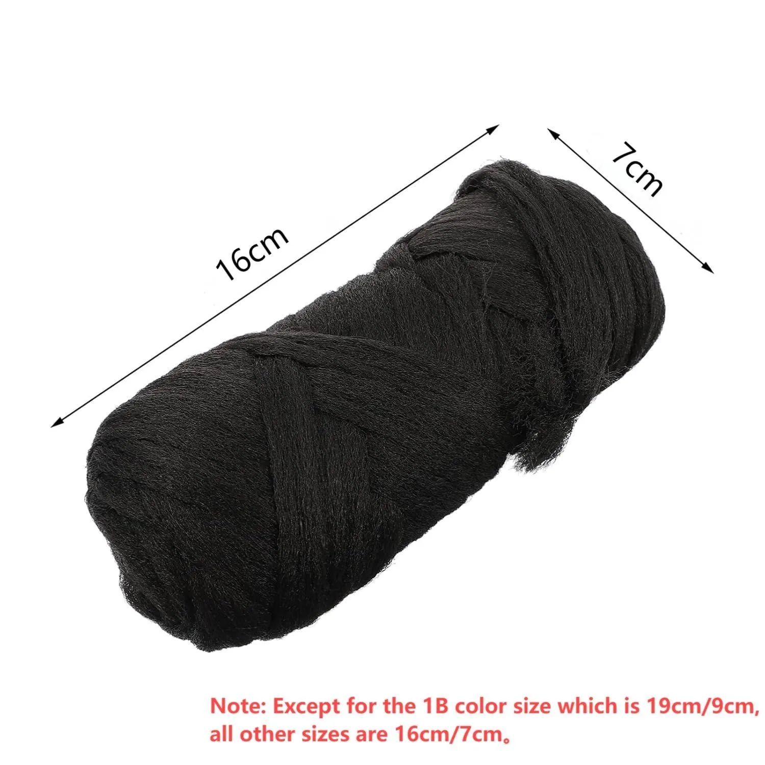 Brazilian Wool Hair Extensions Acrylic Yarn for African Braids/Senegalese Twist/Faux Locs/Wraps with Crochet Hair Hook