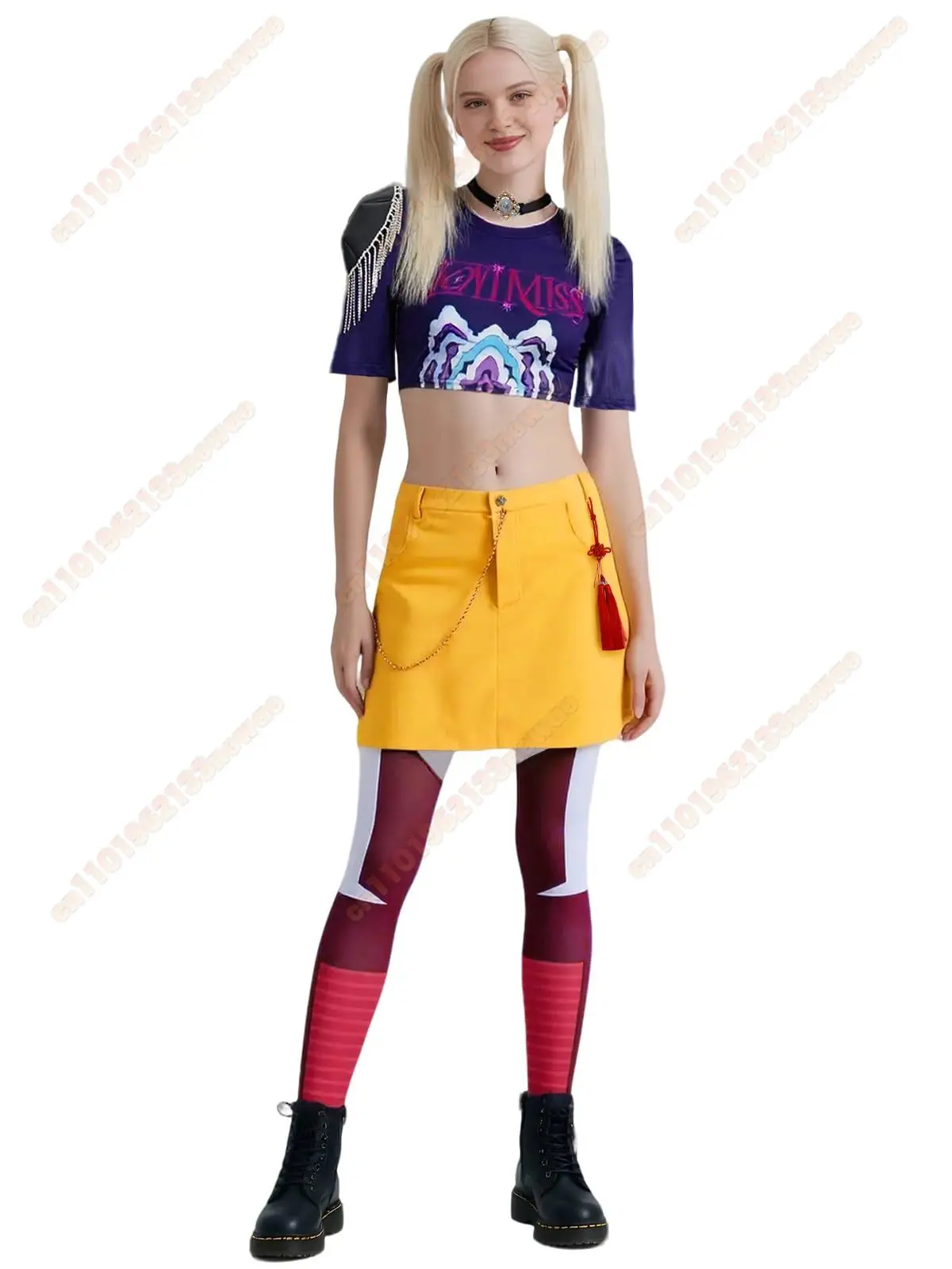 

Mira Cosplay Costume Set for K-Pop: Demon Hunters T-Shirt T-Shirt Gloves Skirt Pendant Outfit Uniform Halloween Carnival Party