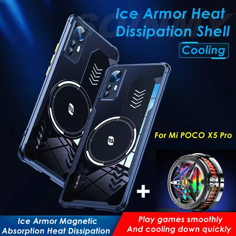 

For Xiaomi POCO X5 Pro Graphene Heat Dissipation Cases For Xiaomi POCO X4GT F3 F4 GT 5G Game Play Breathable Cooling Phone Cover