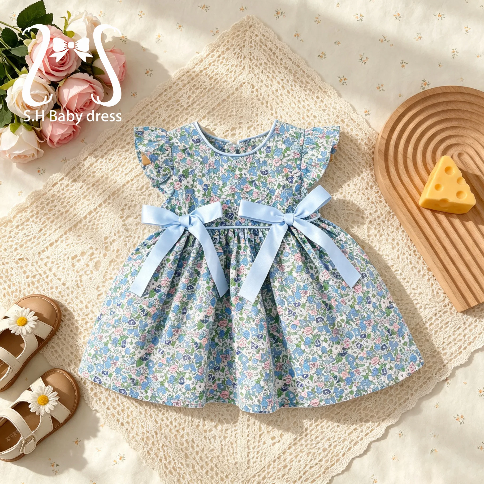 Baby Clothing H&M - Summer Children Foral Dress Fashionable Bow