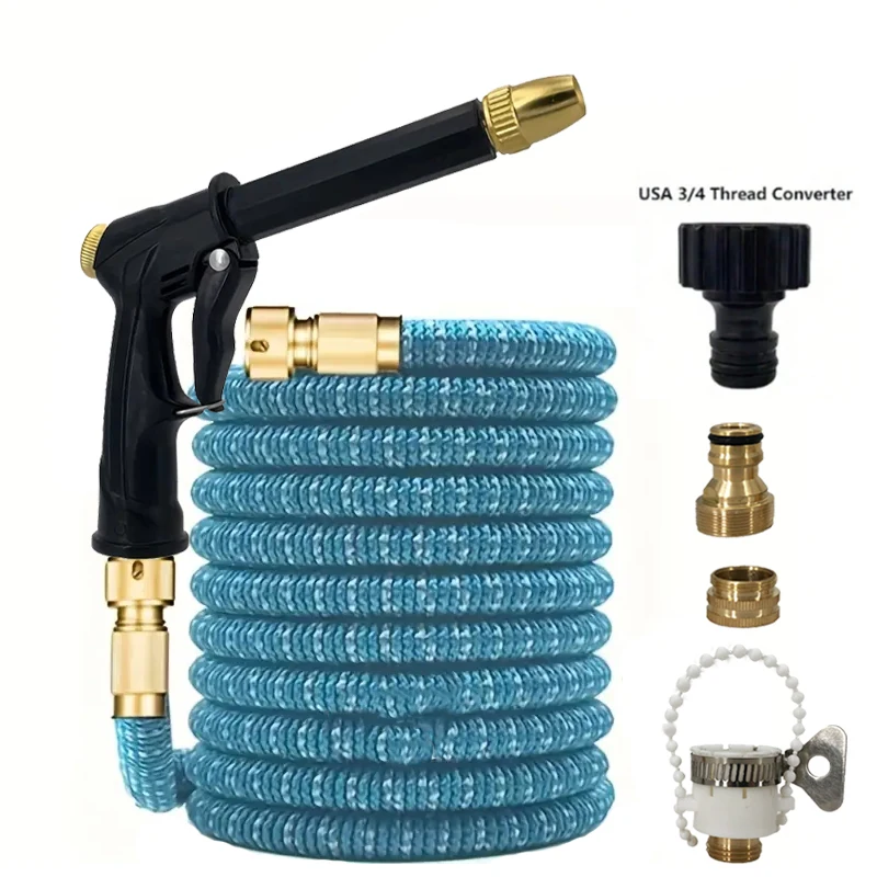 

Катушка для полива сада, расширяемый поливочный шланг, водяной пистолет для мойки автомобилей высокого давления, полив сада, волшебный шланг для орошения сада