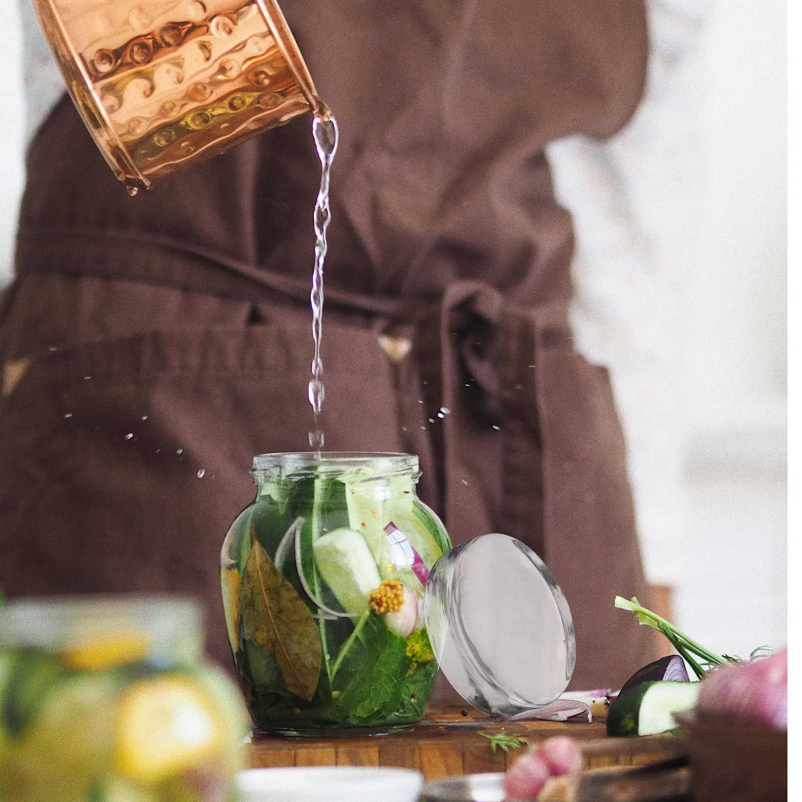 Glass Fermenting Weight for Mason Jars Wide Mouth Pickling Stone Heavy Duty Round Design Even Pressure Sauerkraut Kimchi Canning