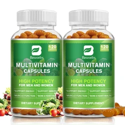 BEWORTHS Organic Fruit and Vegetable Extracts Complex Vitamin Capsules Support Immune Health and Overall Health Heart Health