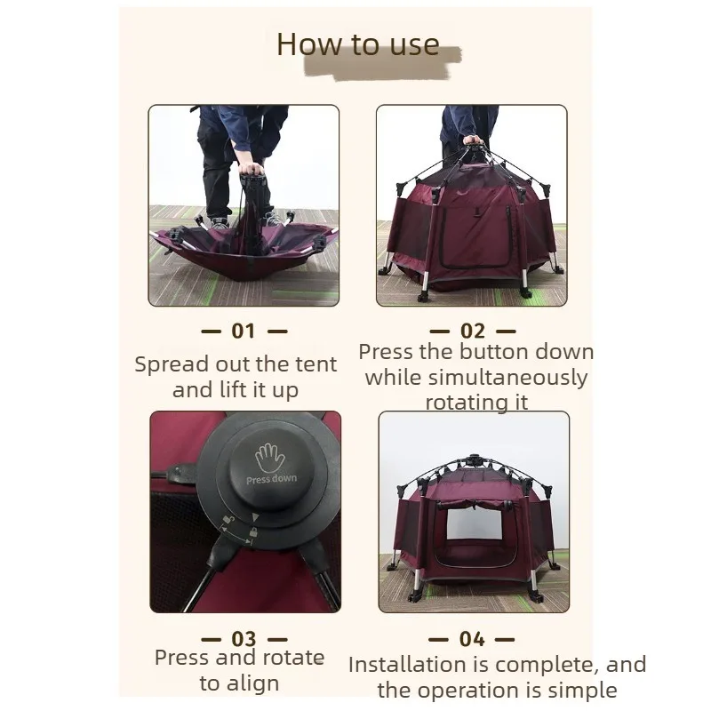 Foldable Pet Tent Outdoor Breathable Pet House Fence Dog Cat Tent Portable Small Dog Cages Cat Fences Suitable for All Seasons view 6
