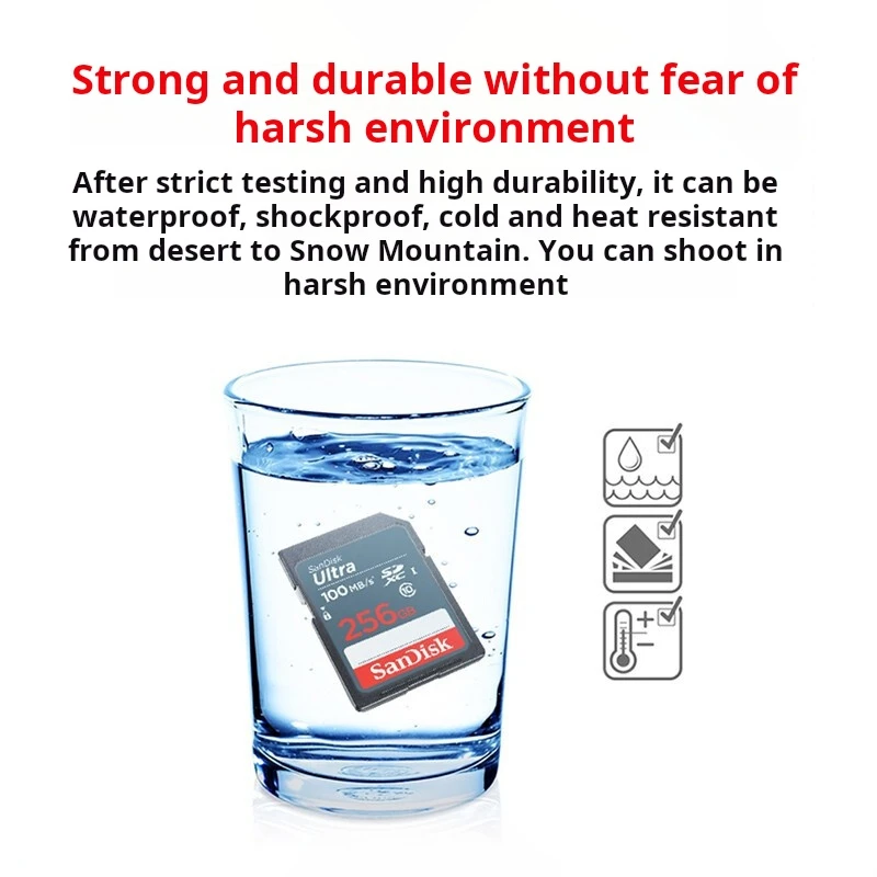 

SanDisk 256GB SD Camera Memory Card, Class 10 (C10), Read Speed 100MB/s, Memory Card for Mirrorless/DSLR Digital Cameras