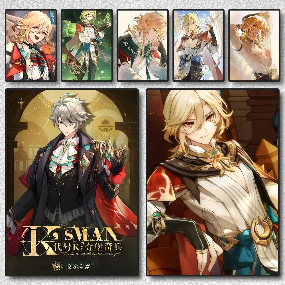 جينشين إمباكت كافيه الهيثم ملصق فني ذاتي اللصق ملصق مضاد للمياه مقهى ديكور جدران غرفة النوم #1