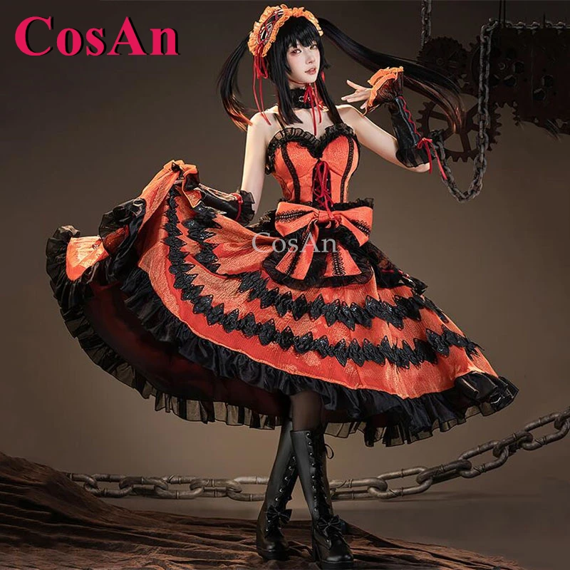 

CosAn Anime Date A Live Tokisaki Kurumi Cosplay Costumes Gorgeous Sweet Uniform Dress Halloween Party Role Play Clothing S-XL