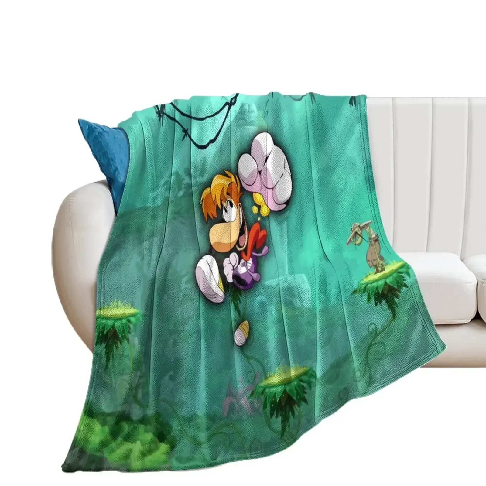 Rayman Jumping Background Throw Blanket Baby Thins Blankets