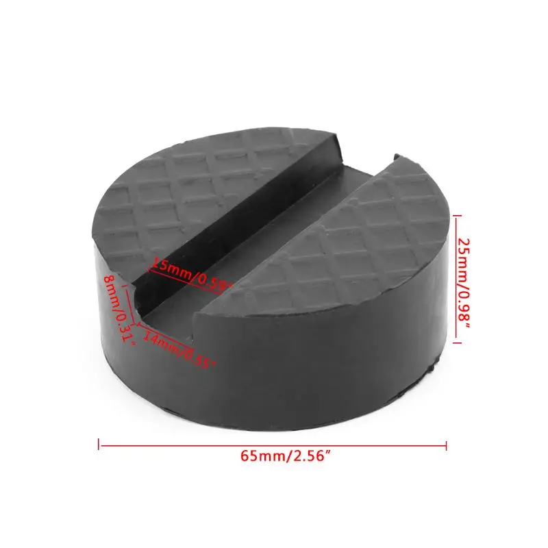 Black Car Rubber Pad Protector Support Block Heavy Duty For