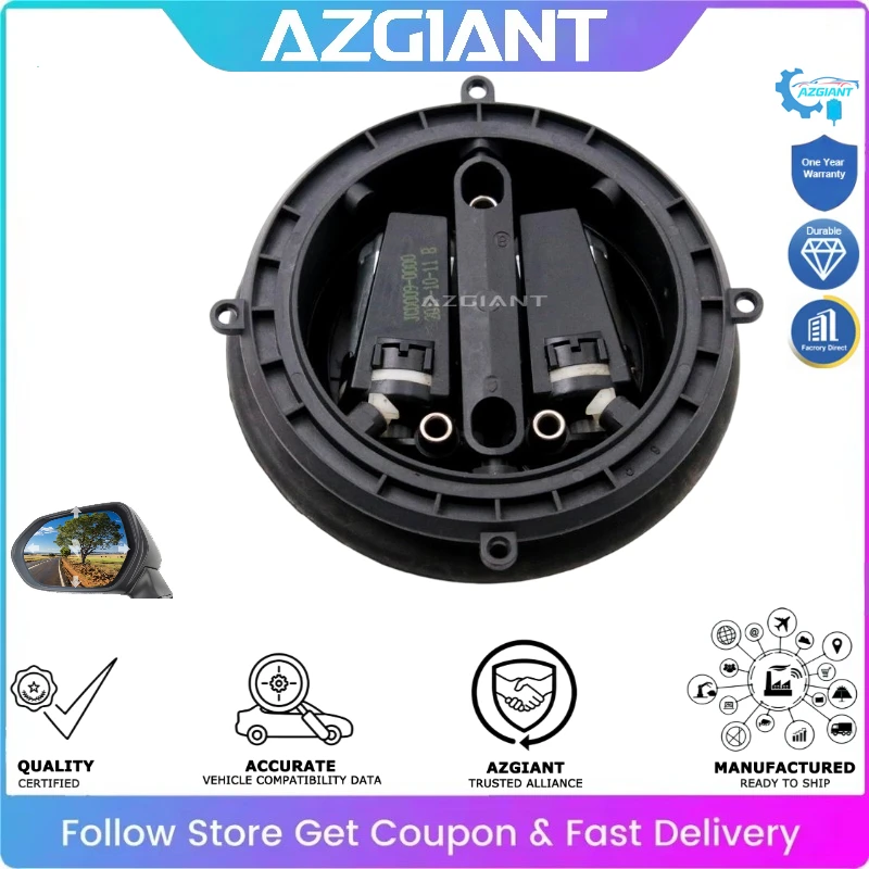 

AZGIANT Circular Side Mirror Motor Housing for VOLVO C70 V40 S40 Audi TT Audi A6 S6 Replacement 3-pin Mirror Motor Durable
