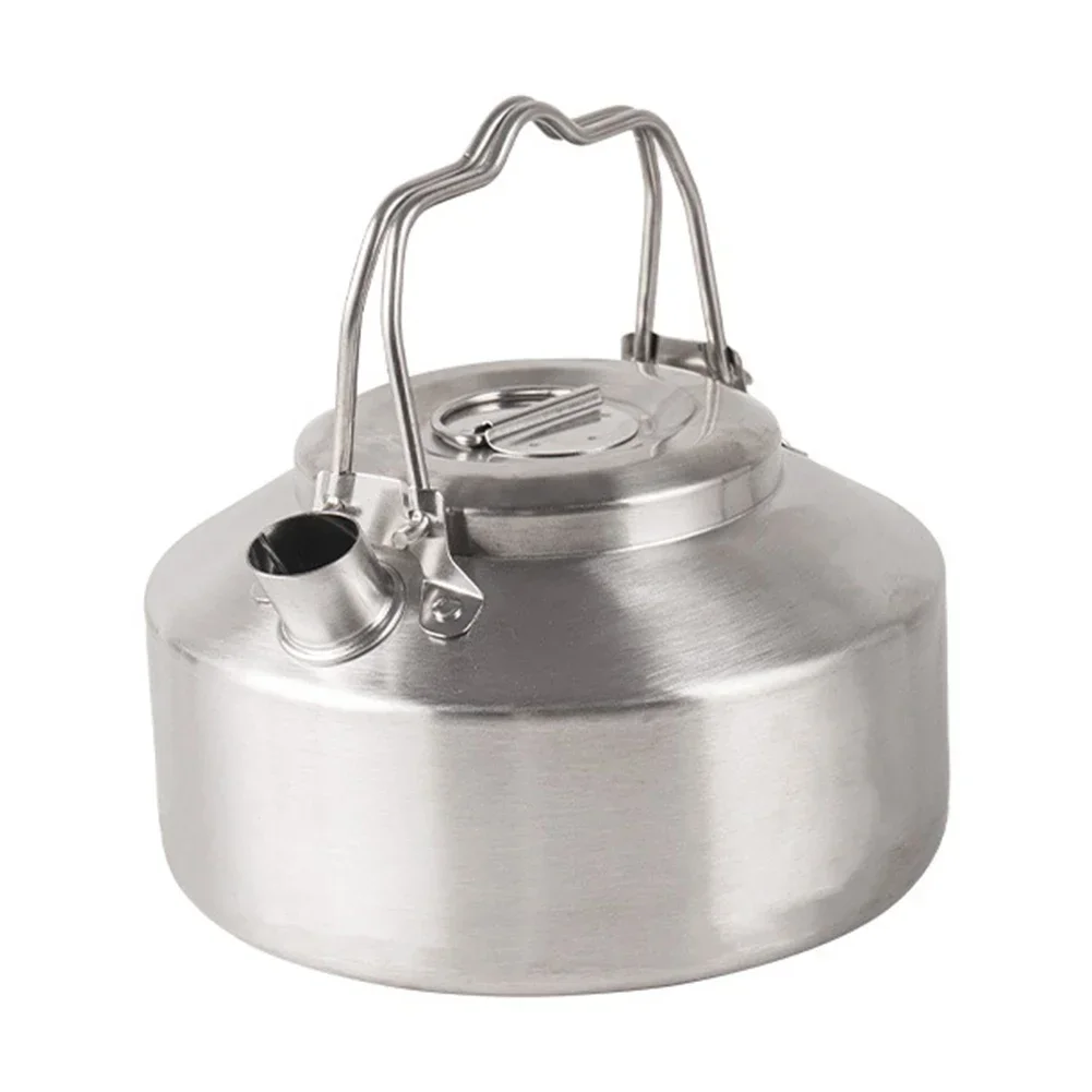 

Lightweight Camping Kettle 1L Size 304 Stainless Steel Easy To Carry And Store Reliable For All Your Outdoor Adventures