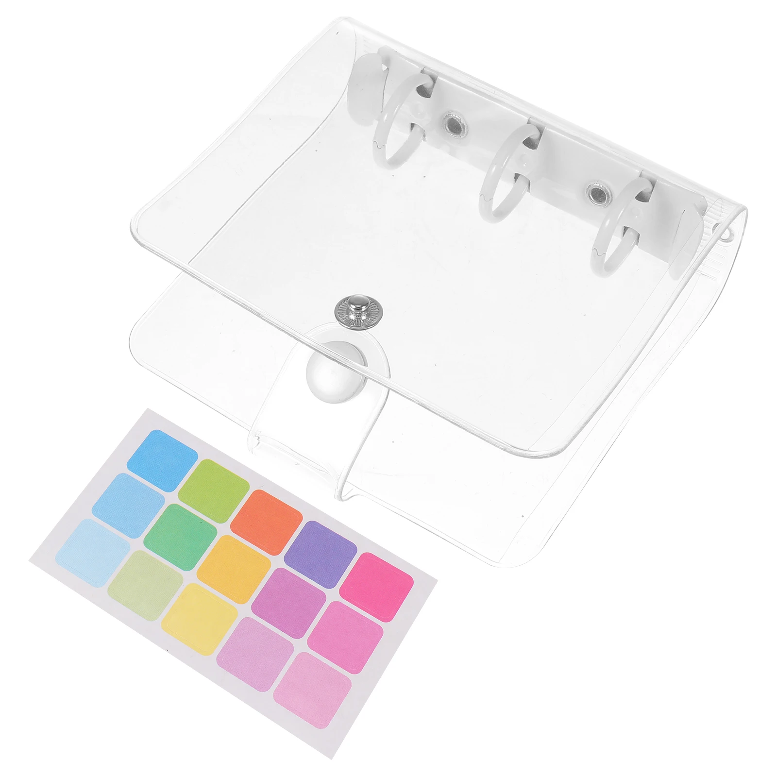 

2Pcs 3 Hole Loose Leaf Notebook PVC Cover White Transparent Binder Protects Dust Office School Stationery Students