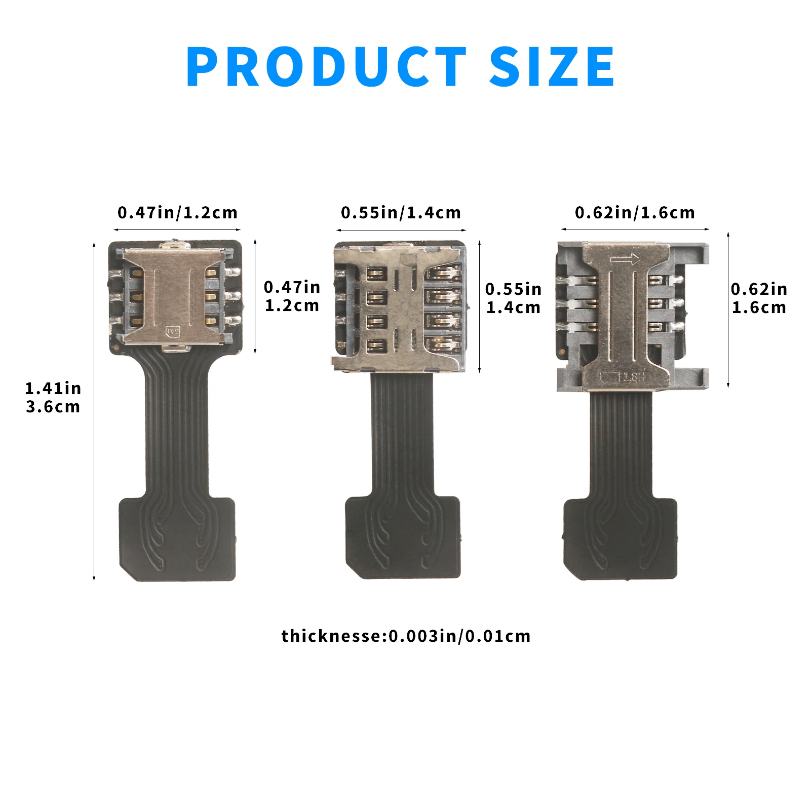 Adattatore per scheda SIM doppia doppia ibrida Adattatore di estensione Micro SD Sim per Xiaomi/Redmi per Samsung/Huawei