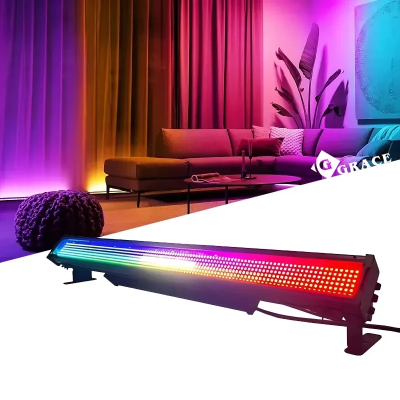for Igracelite 600W 32 Segment RGB 16 Segment White LED Outdoor Strobe Bar Light RGBW Waterproof LED Light Bar