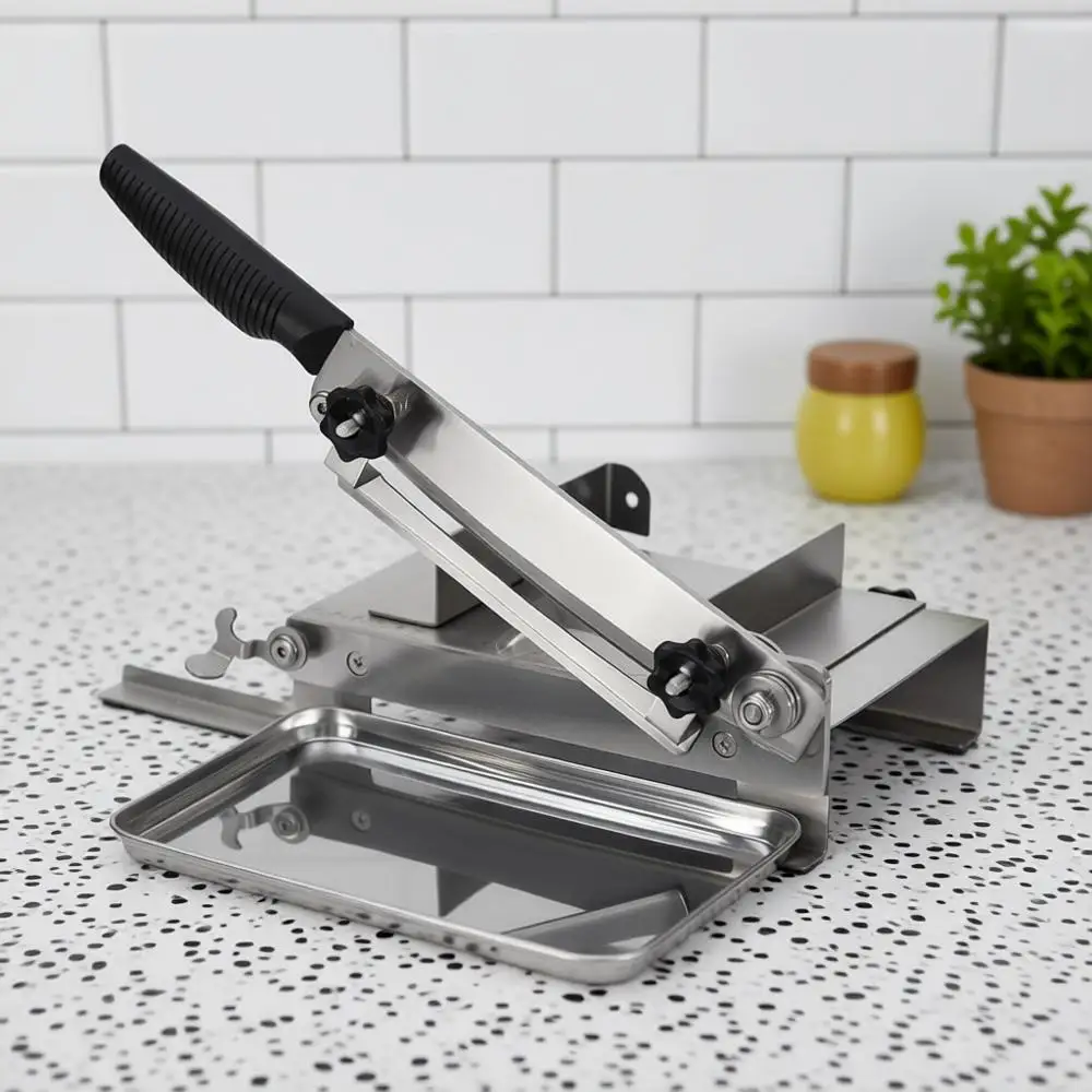 

10-дюймовая ручная мясорезка - для интенсивной нарезки мяса, колбас, овощей, трав, кореньев, женьшеня, рыбы - для деликатесных магазинов, дома, барбекю - быстрая подготовка курицы, свинины, овощей, трав, кореньев, женьшеня, рыбы