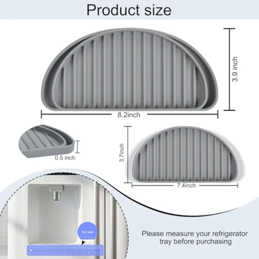 KindGa Refrigerator Drip Tray Catcher, Mini Fridge Drip Tray Protects Ice and Water Dispenser Pan, Fridge Spills Water Pad Catc
