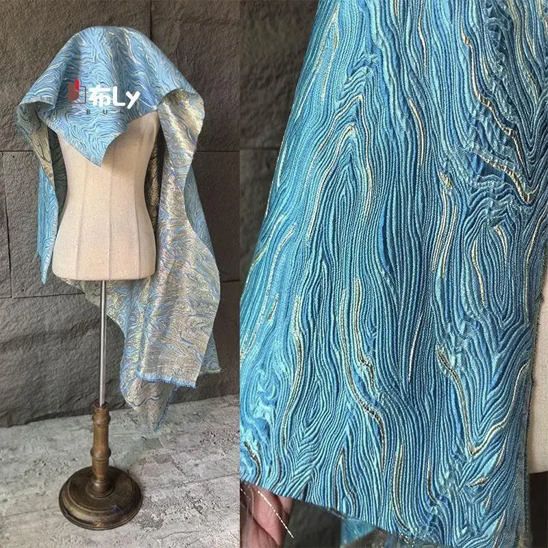blue-ocean-3d-flowing-jacquard-shiny-fabric-oil-painting-art-for-hanfu-clothing-designer