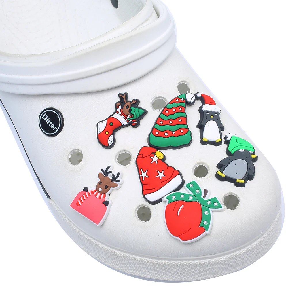 1-25pcs New Christmas Series Shoe Charms Designer for Shoe Accessories for Classic Clog Kids Gift Hot Sale