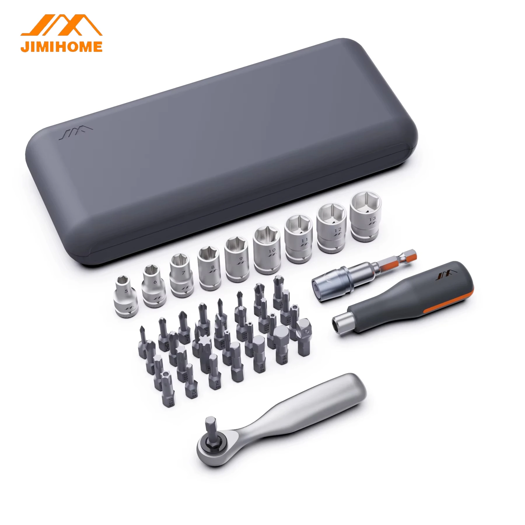 JIMIHOME GNT41 Multi Purpose Screwdriver Set Ratchet Wrench Socket Bicycle Repair Maintenance Tools