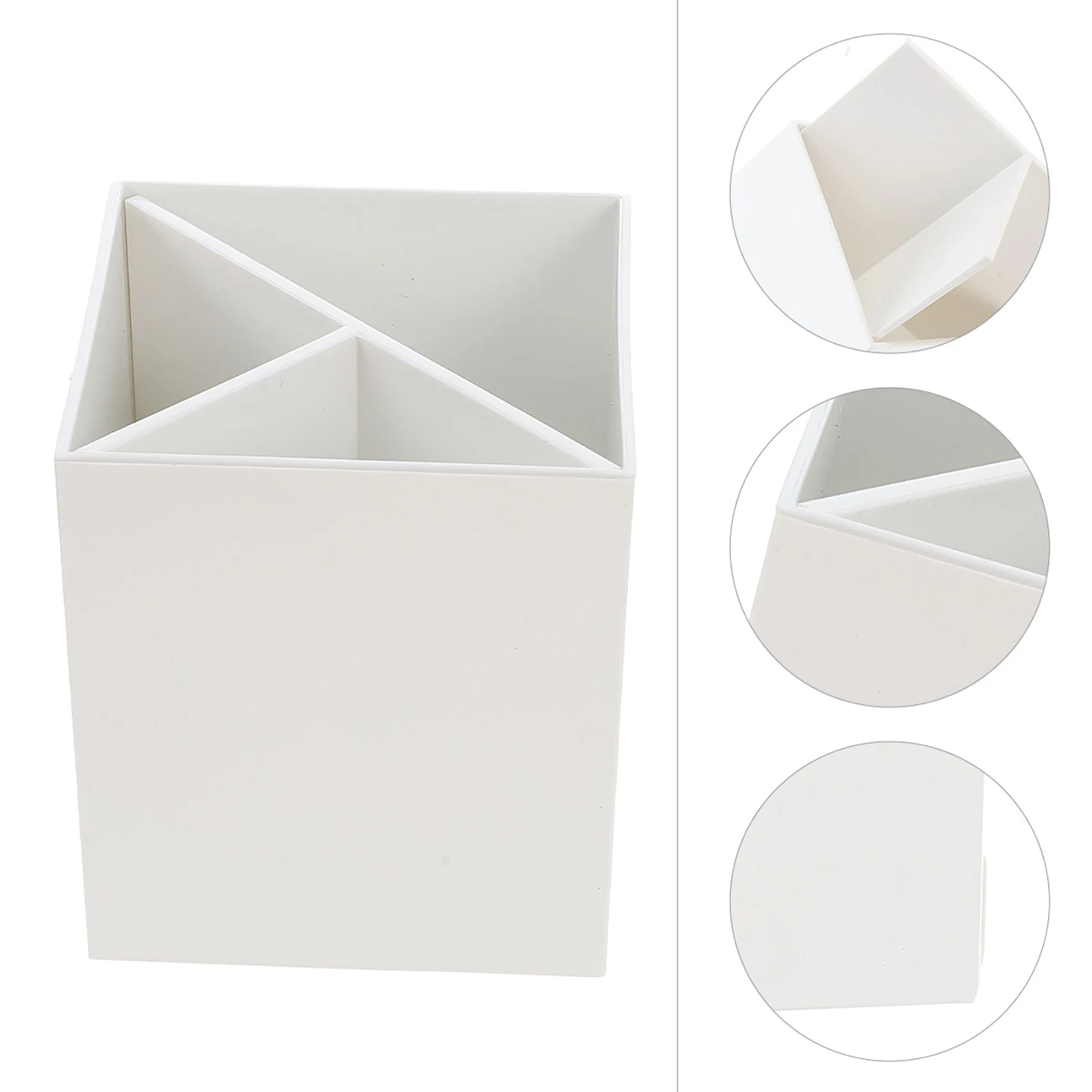

Creative Pen Holder Plastic Stationery Organizer Multi-function Pencil Bucket Desk Tidy Make-up Brush Box Storage Container