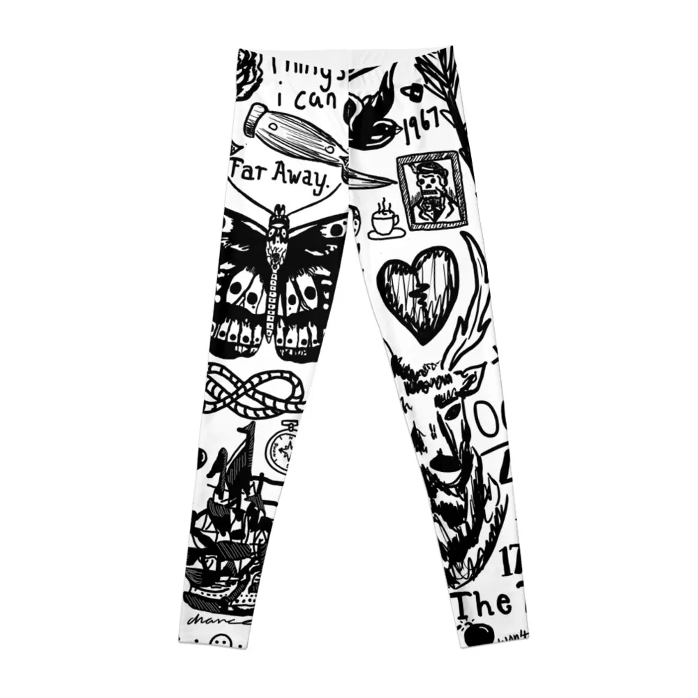 

Tattoos Collage Leggings Women's sports pants Women sportwear Womens Leggings